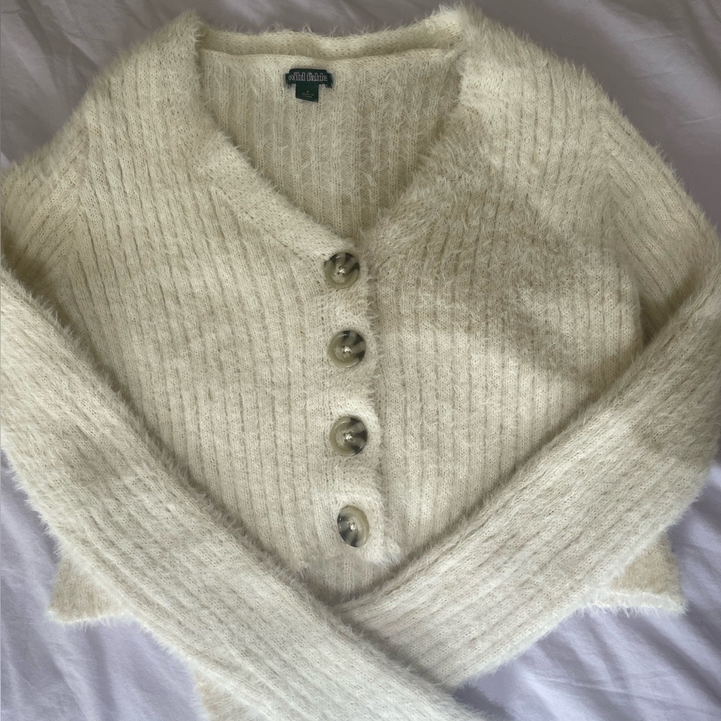 White Soft Button Down Top